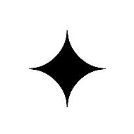 Light Four Pointed Black Cusp