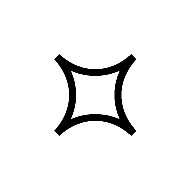 Rotated White Four Pointed Cusp