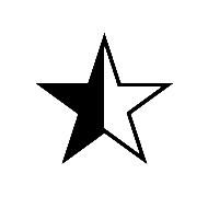 Star With Left Half Black