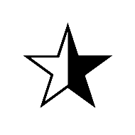 Star With Right Half Black