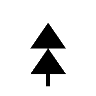Upwards Two-Headed Arrow With Triangle Arrowheads