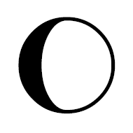 Waxing Gibbous Moon Symbol