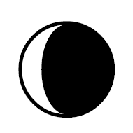 Waning Crescent Moon Symbol