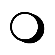 Lower Right Shadowed White Circle