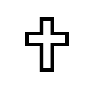 White Latin Cross
