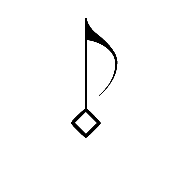 Musical Symbol Semiminima White