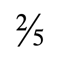 Vulgar Fraction Two Fifths