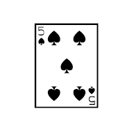 Playing Card Five Of Spades