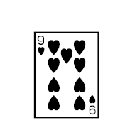 Playing Card Nine Of Hearts