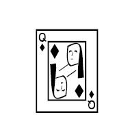 Playing Card Queen Of Diamonds