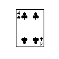 Playing Card Four Of Clubs
