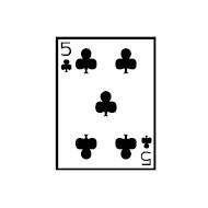 Playing Card Five Of Clubs
