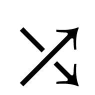 North East Arrow Crossing South East Arrow