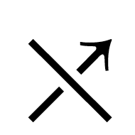 Falling Diagonal Crossing North East Arrow