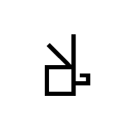 Signwriting Hand-Fist Index Middle Straight Thumb Bent