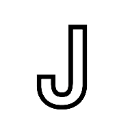 Outlined Latin Capital Letter J