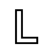 Outlined Latin Capital Letter L