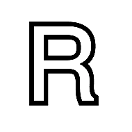 Outlined Latin Capital Letter R