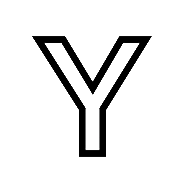 Outlined Latin Capital Letter Y